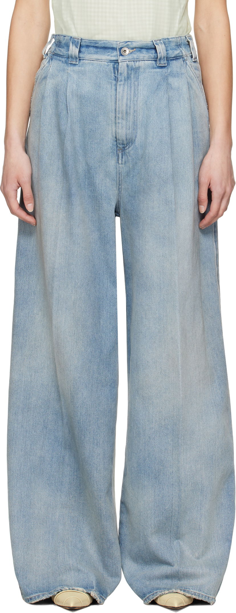 Jeans Maison Margiela Maison Margiela 5 Pocket Wide Leg Jeans Sininen | S51KA0605 S30383