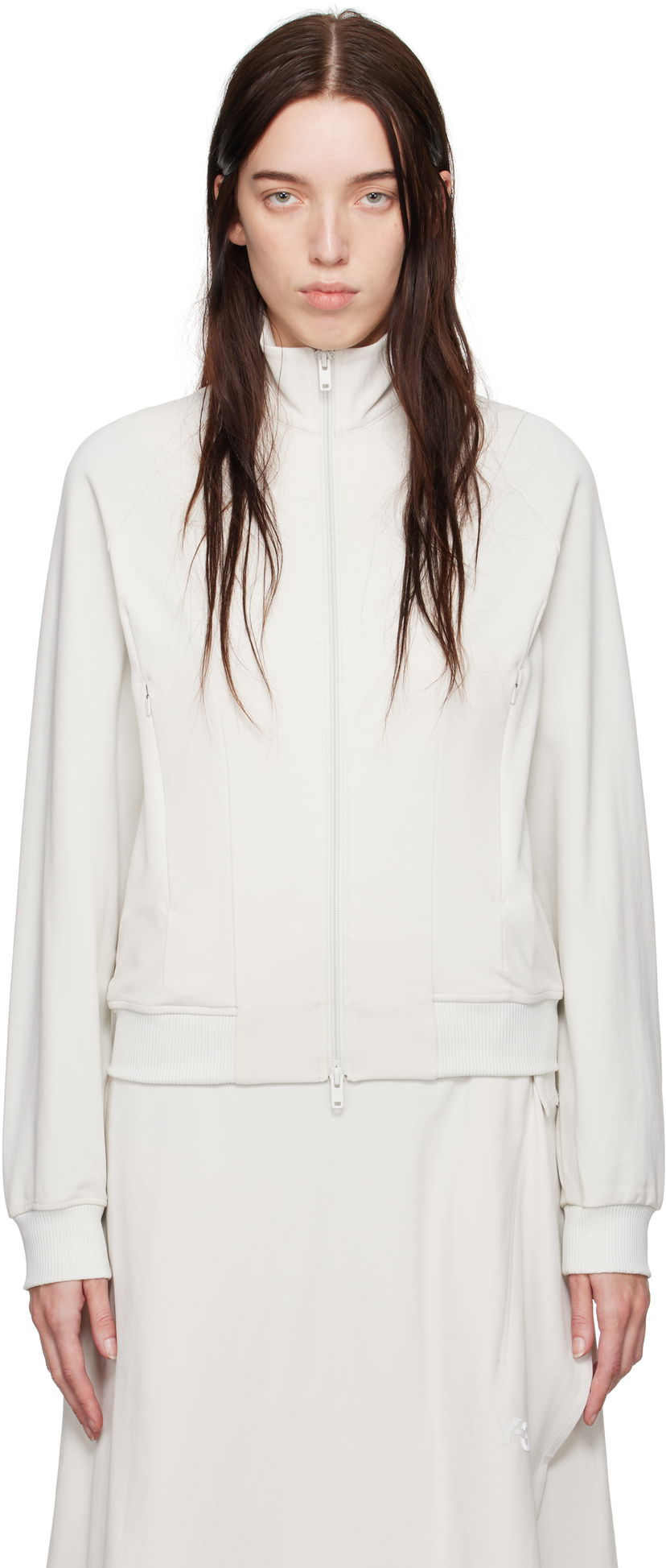 Huppari Y-3 Track Jacket Valkoinen | JE3442