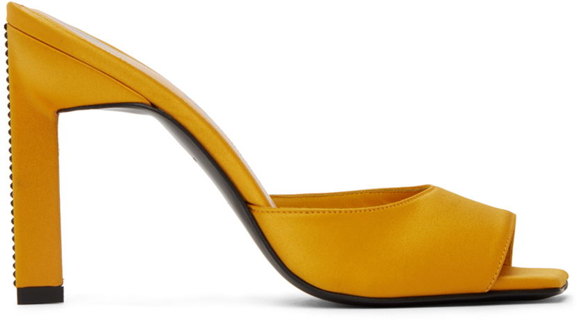 Kengänhoito The Attico Attico Kaia Satin Heeled Mules Keltainen | 231WS228 V015