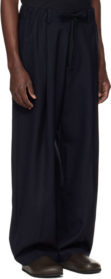 Housut Studio Nicholson Studio Nicholson Noam Pleated Trousers Tummansininen | NOAM SNM - 1186, 4