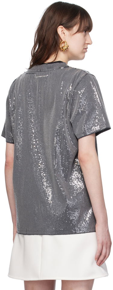 T-paita Courrèges Courrèges Sequinned T-Shirt Harmaa | 124JTS008JS0136, 2