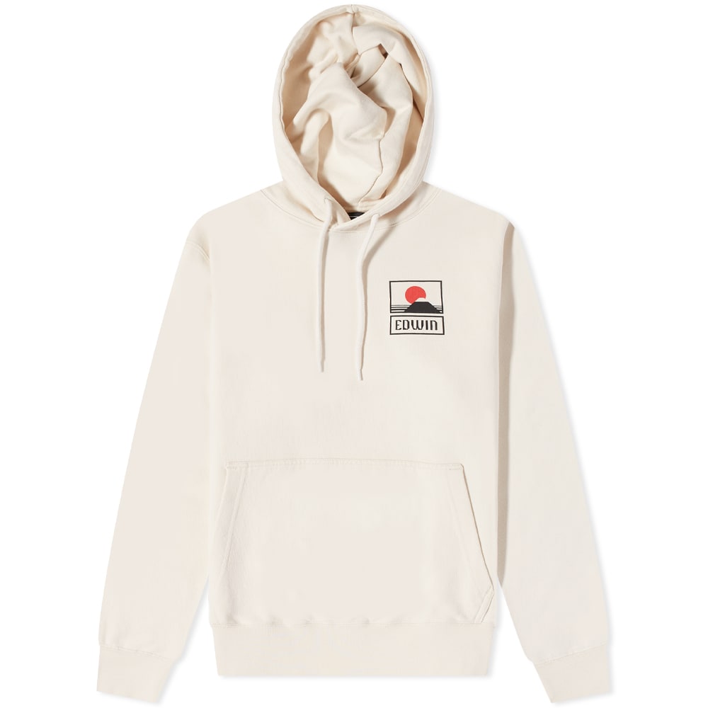 Huppari EDWIN Sunset on MT Fuji Popover Hoody Beige | I029284-WHW67, 0