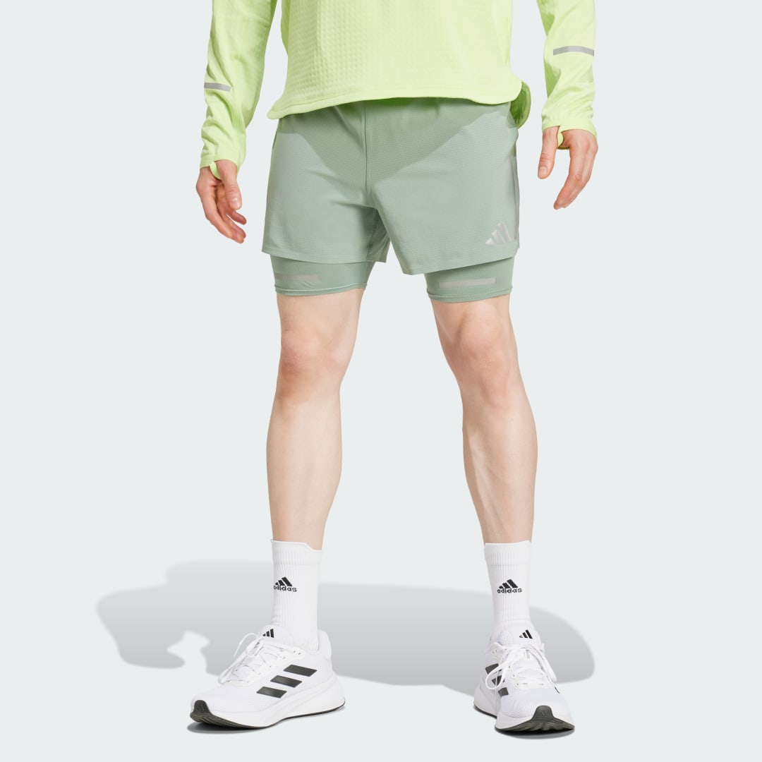 Shortsit adidas Performance Ultimate Running Reflective 2-in-1 Shorts Vihreä | JC7336, 0