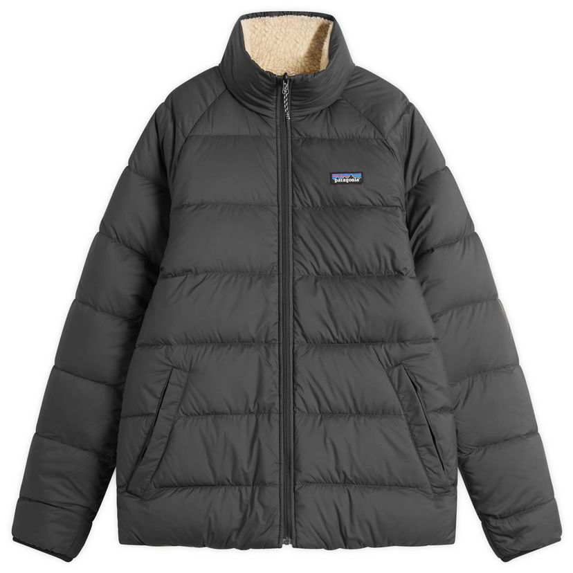 Puffer takki Patagonia Reversible Silent Down Jacket Harmaa | 20670-BLK