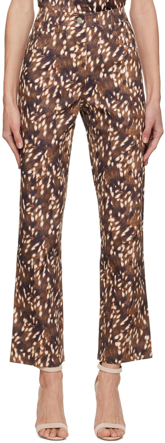 Housut Miaou Miaou Junior Printed Trousers Ruskea | 1010SCBMB