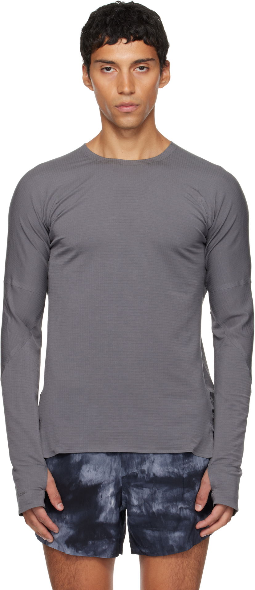 T-paita Y-3 Y-3 Running Long Sleeve T-Shirt Harmaa | KB2331