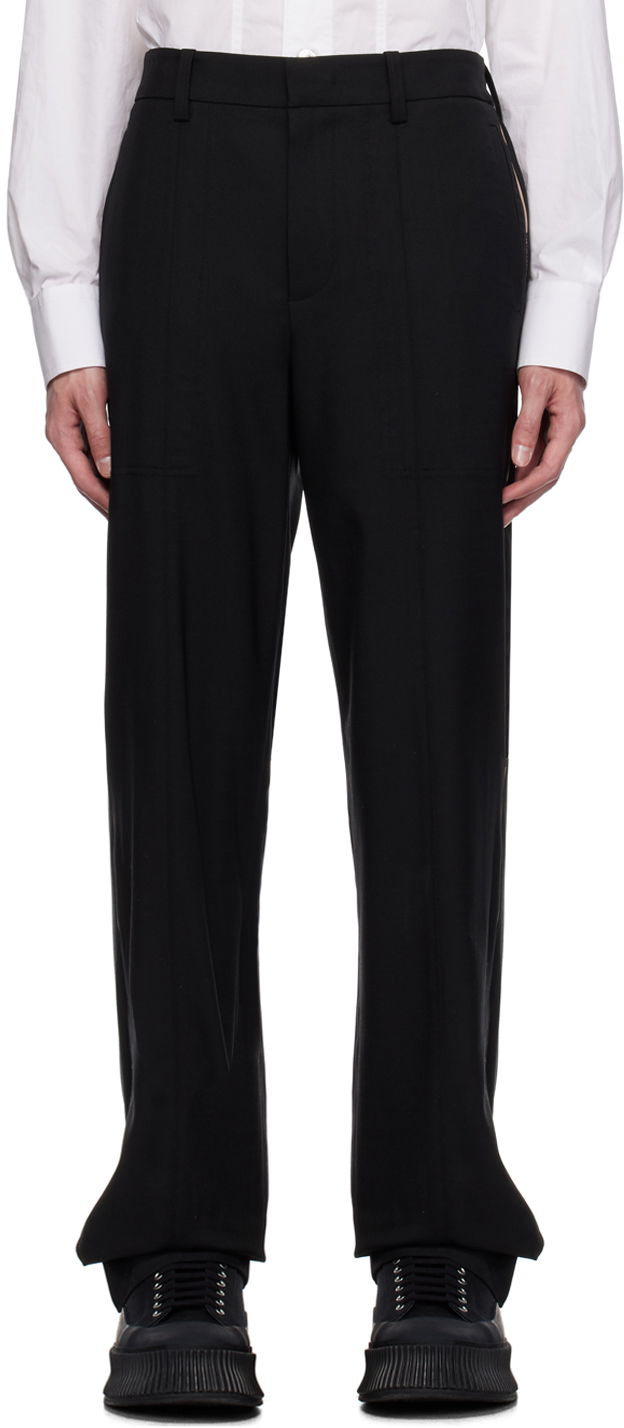 Housut Helmut Lang Pleated Trousers Musta | N06HM204