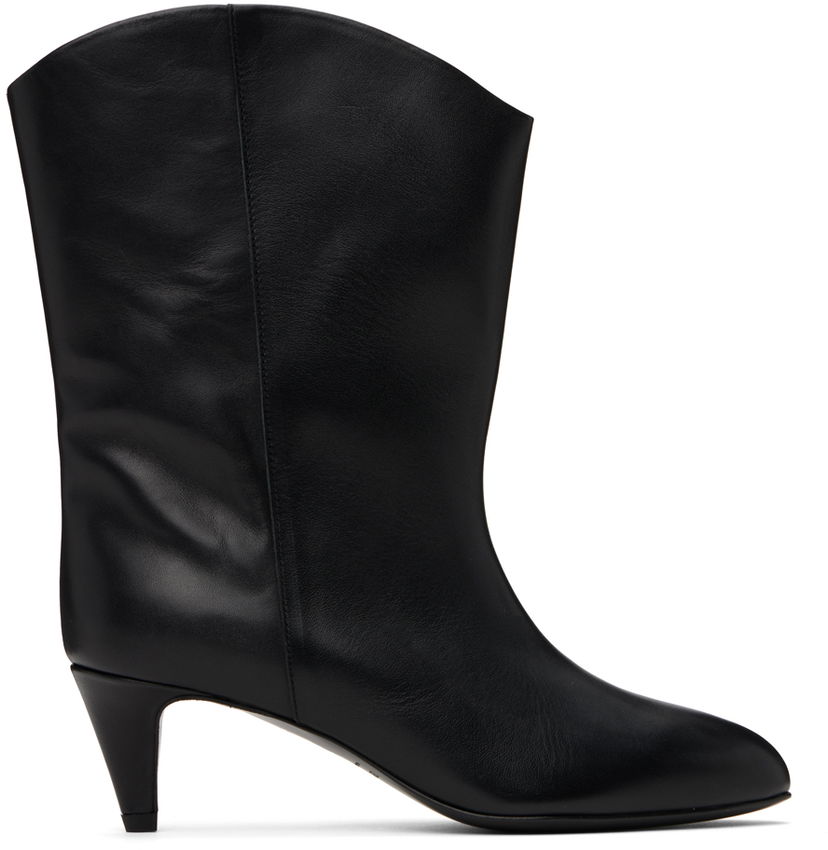 Vaatteet BY FAR BY FAR Osage Leather Ankle Boots Musta | MWFBO067CL013BK001PL