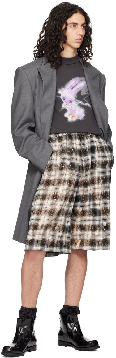 Shortsit We11done We11done Crinkled Check Shorts Monivärinen | WD-PT1-23-254-U-BK, 3