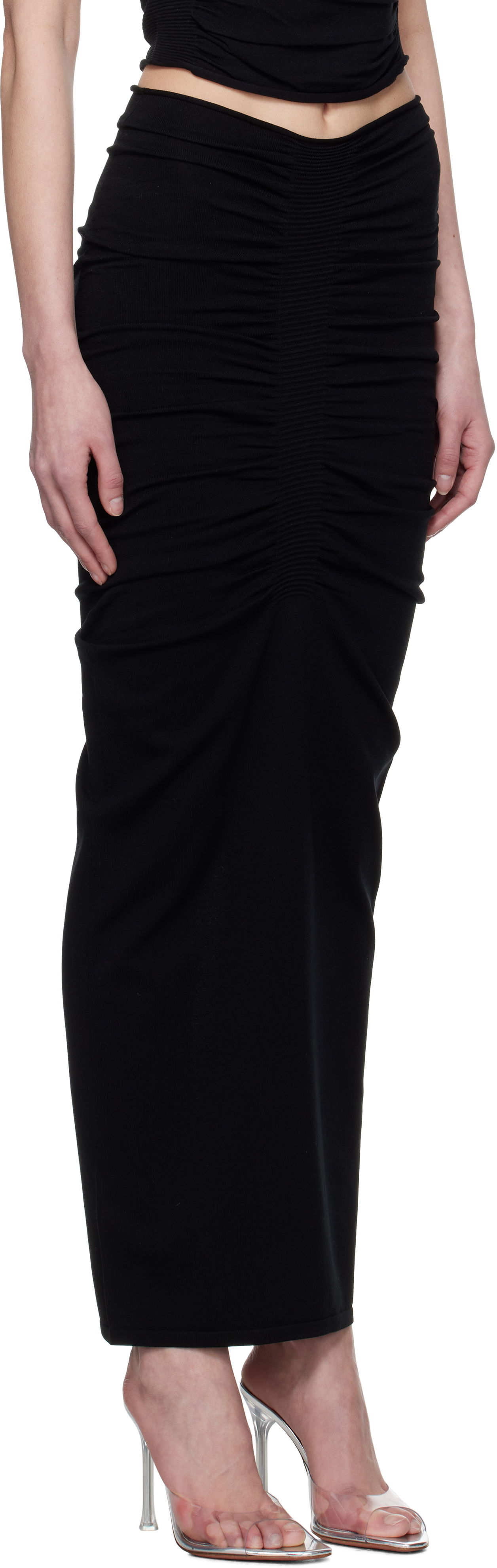 Hame Alexander Wang Alexander Wang Ruched Maxi Skirt Musta | 1KC1255095, 1