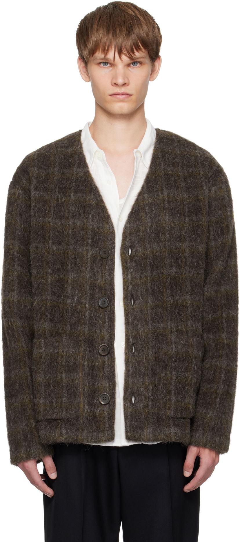 Villapaita OUR LEGACY OUR LEGACY Wool Cardigan Ruskea | M4256CD