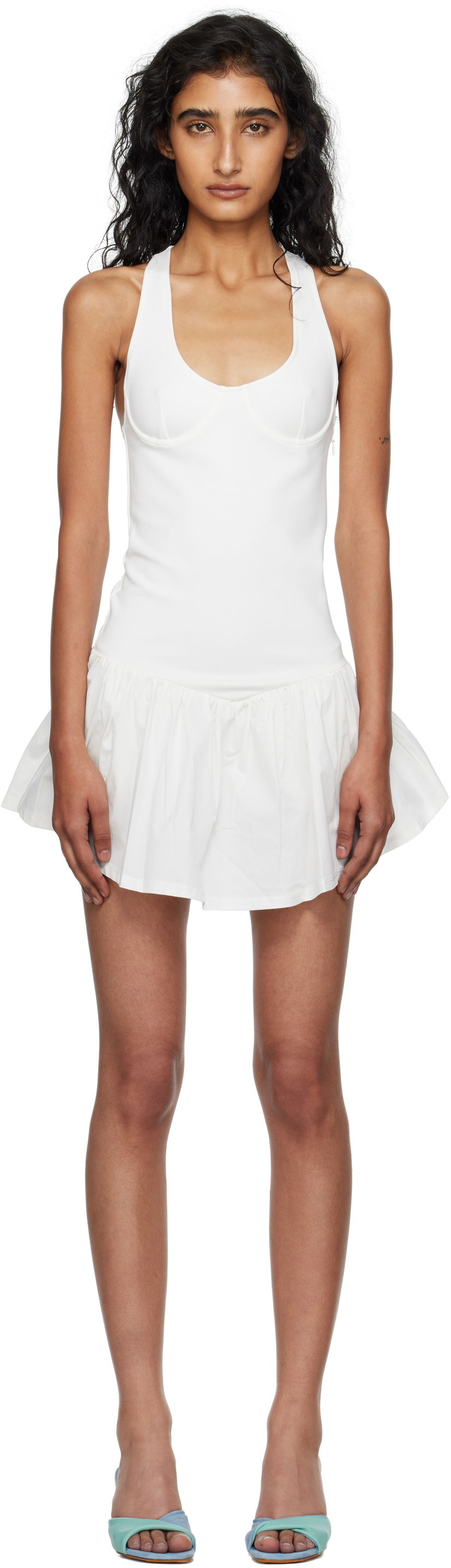 Mekko Miaou Miaou Alice Mini Dress Valkoinen | 5065PONWHT