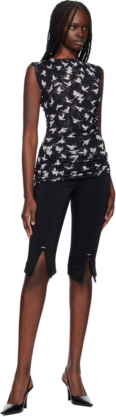 Tankkitoppi Stella McCartney Stella McCartney Mesh Flying Bird Top Musta | 6J03113SPZ89, 3
