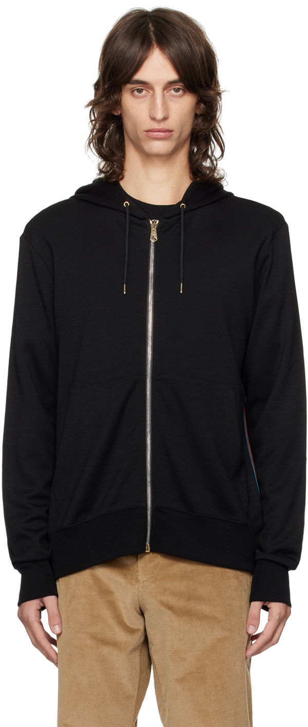 Huppari Paul Smith Paul Smith Signature Stripe Zip Hoodie Musta | M1R-300S-H00035-79