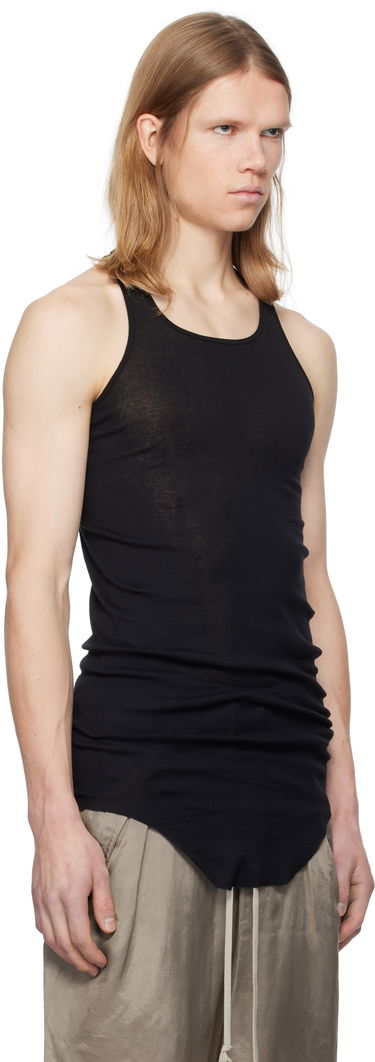 Tankkitoppi Rick Owens Rick Owens Hollywood Basic Rib Tank Top Musta | RU01E5150 MR, 1