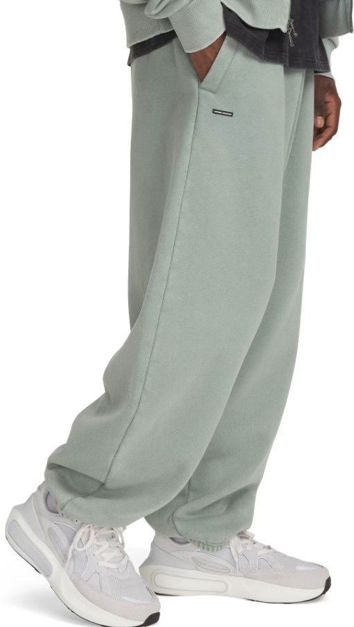 Verryttelyhousut Under Armour Icon HWT Flc Wash OS Pants Vihreä | 1386554-348