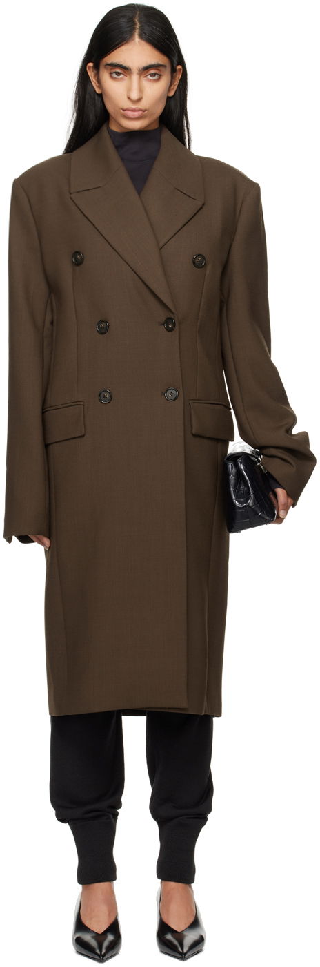 Olkalaukku TOTEME TOTEME Midi Double Breasted Coat Musta | 244-WRO0147-FB0061
