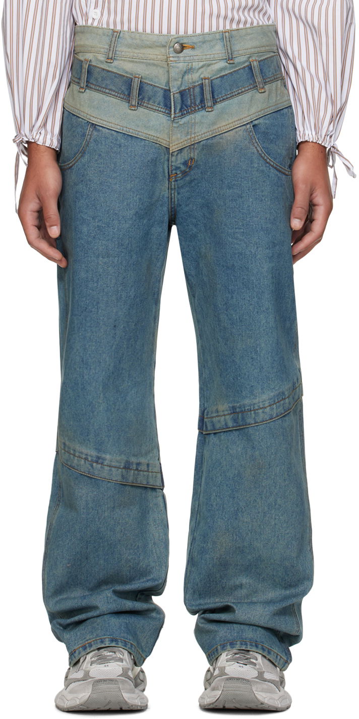 Jeans Andersson Bell Layered Wide Leg Jeans Sininen | apa740m