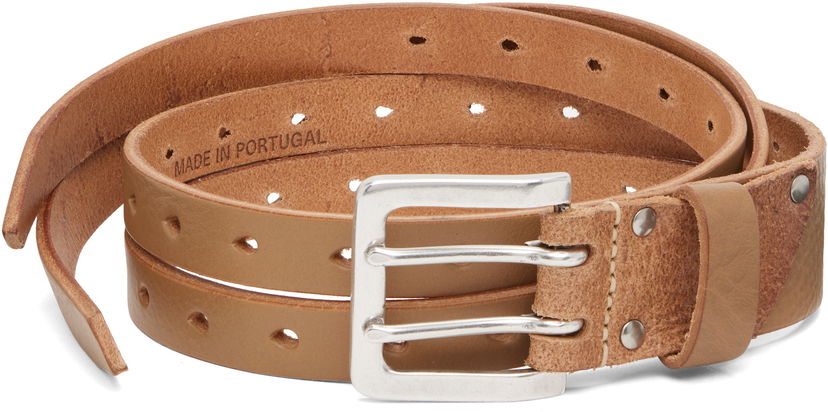 Vyöt OUR LEGACY Leather Split Belt with Double-Prong Buckle Ruskea | A4258SOS