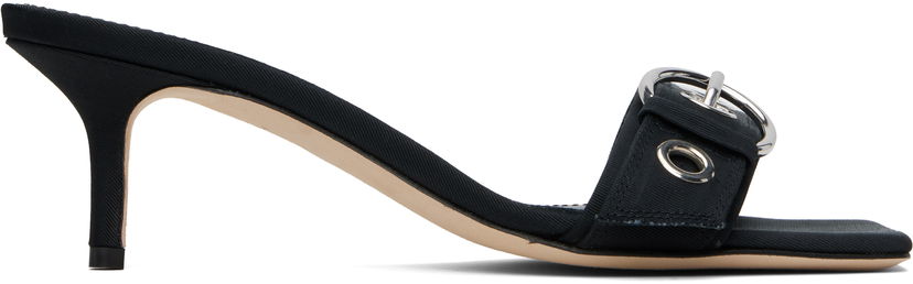 Kengänhoito Aeyde Aeyde Ilvy Eyelet Grosgrain Mules Musta | A11-HS-GAIS55TB188-SS25-800-069