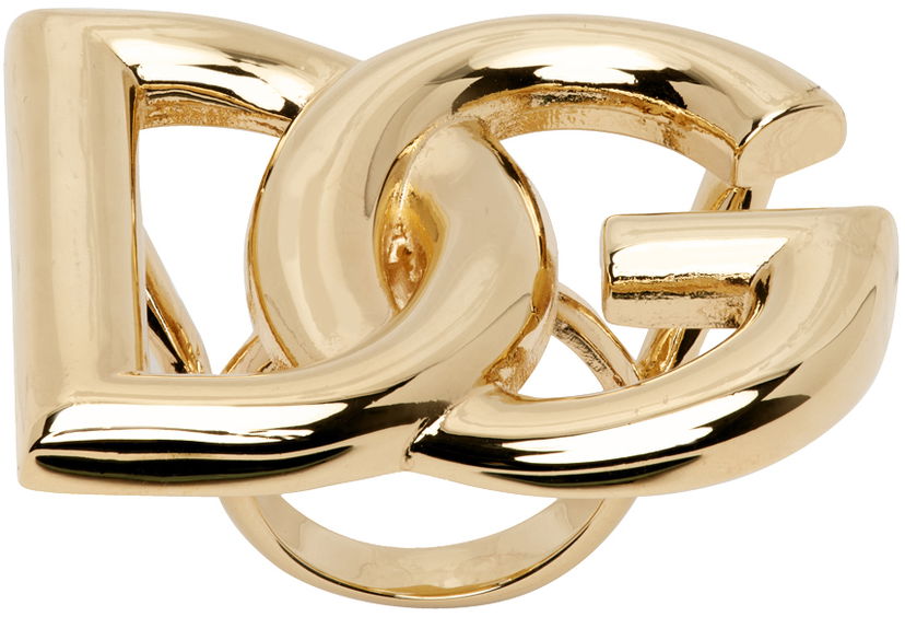 Sormus Dolce & Gabbana Gold Logo Ring Metallinen | WRO6C1 W1111