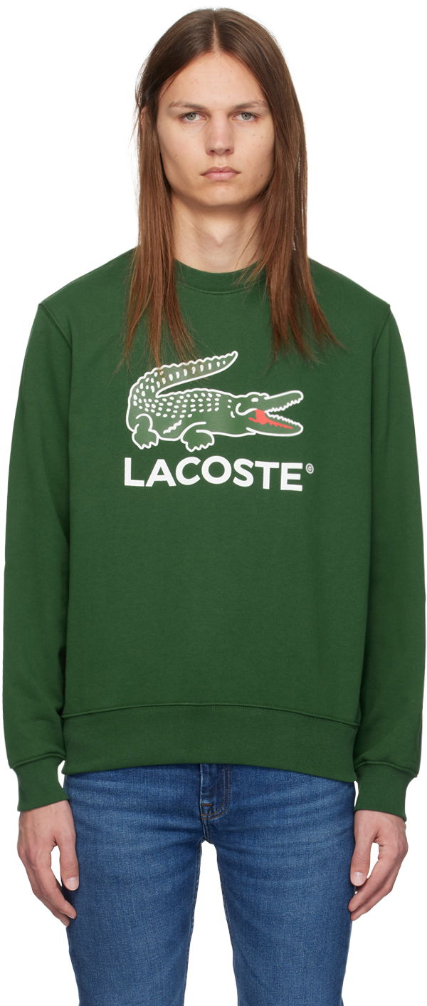 Huppari Lacoste Green Crocodile Print Sweatshirt Vihreä | SH1281_132