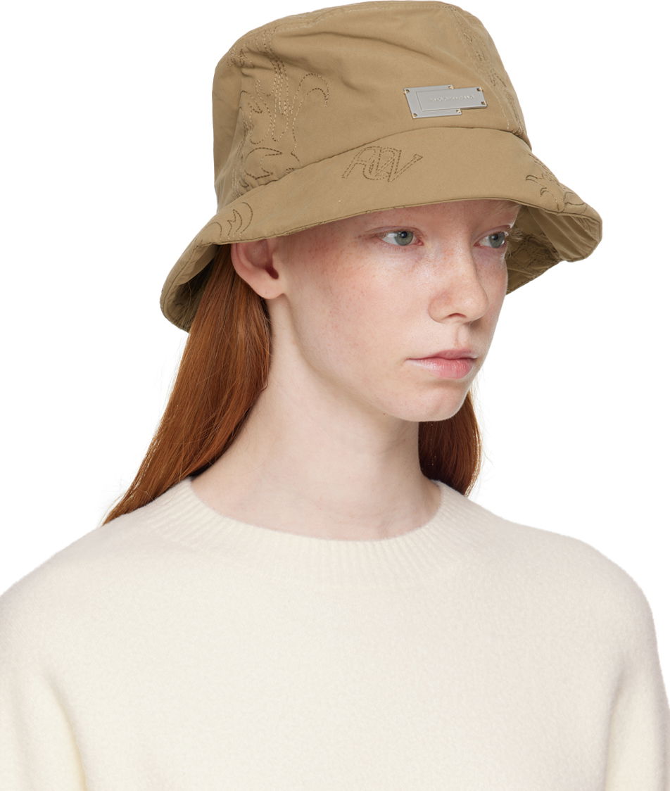 Hattu Feng Chen Wang Feng Chen Wang Quilted Bucket Hat Beige | FUF14AC15K, 1