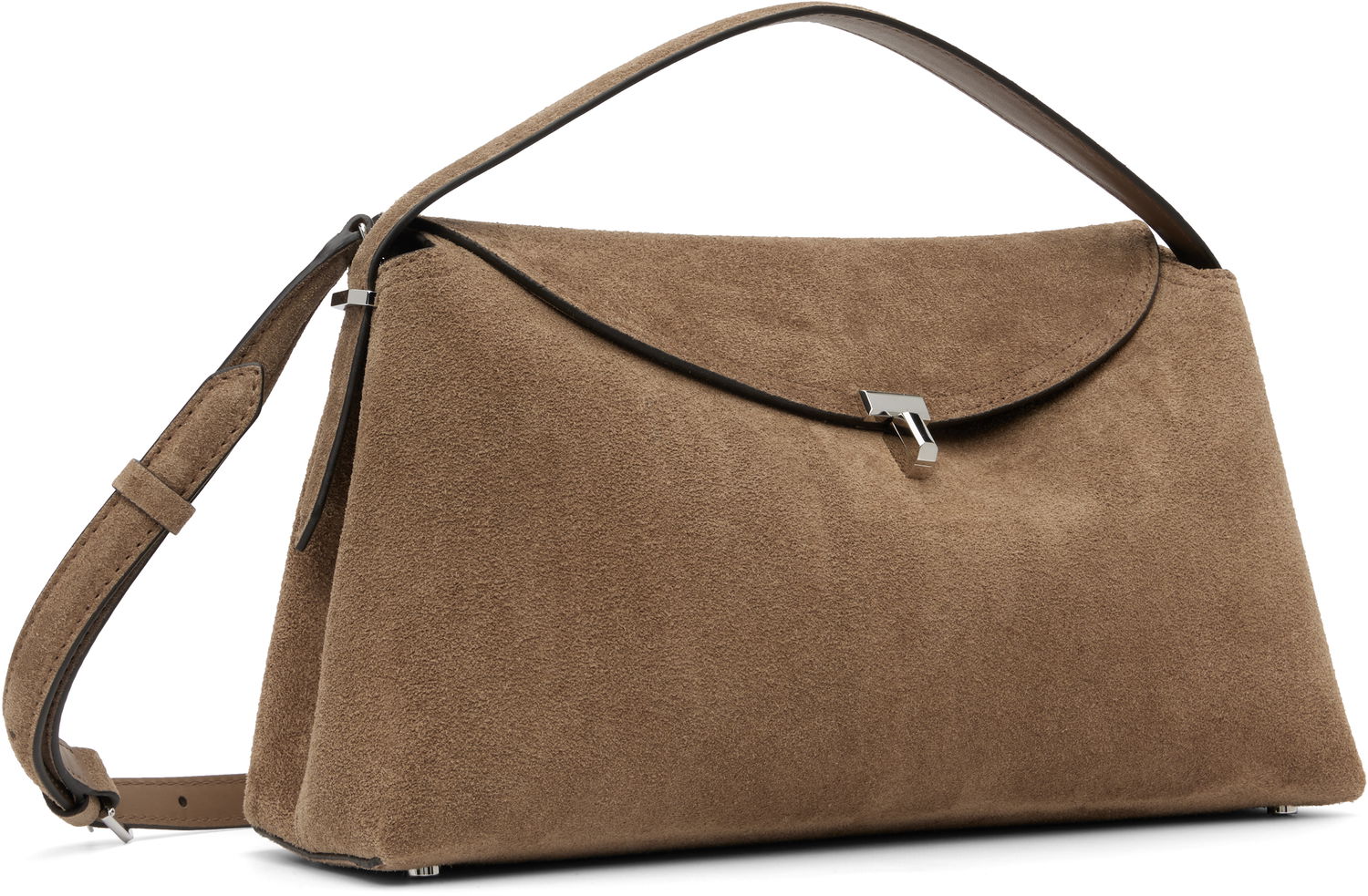 Käsilaukku TOTEME TOTEME T-Lock Suede Top Handle Bag Ruskea | 241-WAL961-LE0004, 1