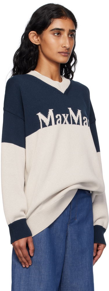 Villapaita Max Mara Max Mara Luigi Colorblock Sweater Tummansininen | 2519361043600, 1