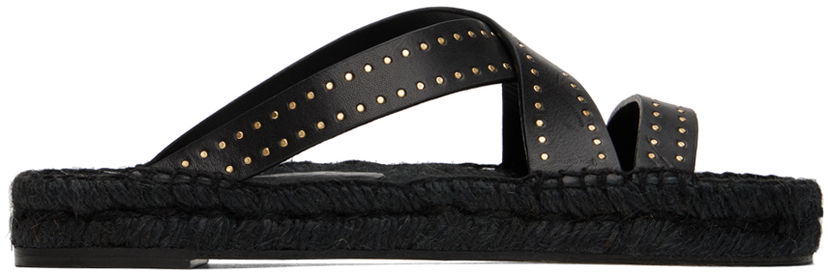 Kengänhoito ISABEL MARANT Isabel Marant Ika Espadrille Crisscross Sandals Musta | 23PEP0004FA-A1C69S