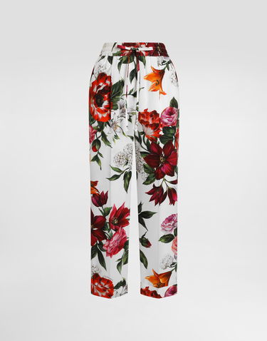 Housut Dolce & Gabbana Dolce & Gabbana Floral Print Poplin Trousers Monivärinen | FTDC3THS5TQHA5PB, 0