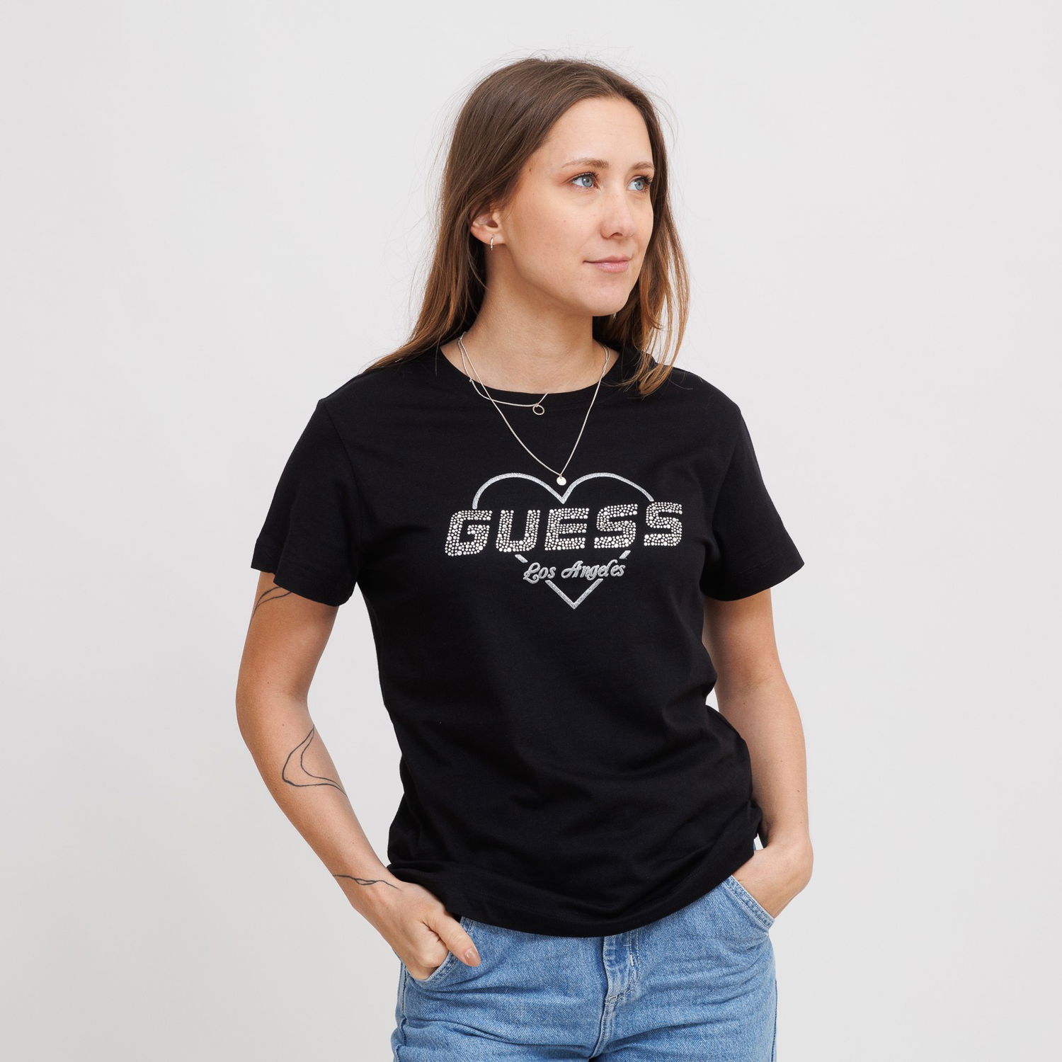 T-paita GUESS Guess Narciso T-Shirt Musta | V5GI10K9RM1-JBLK, 0