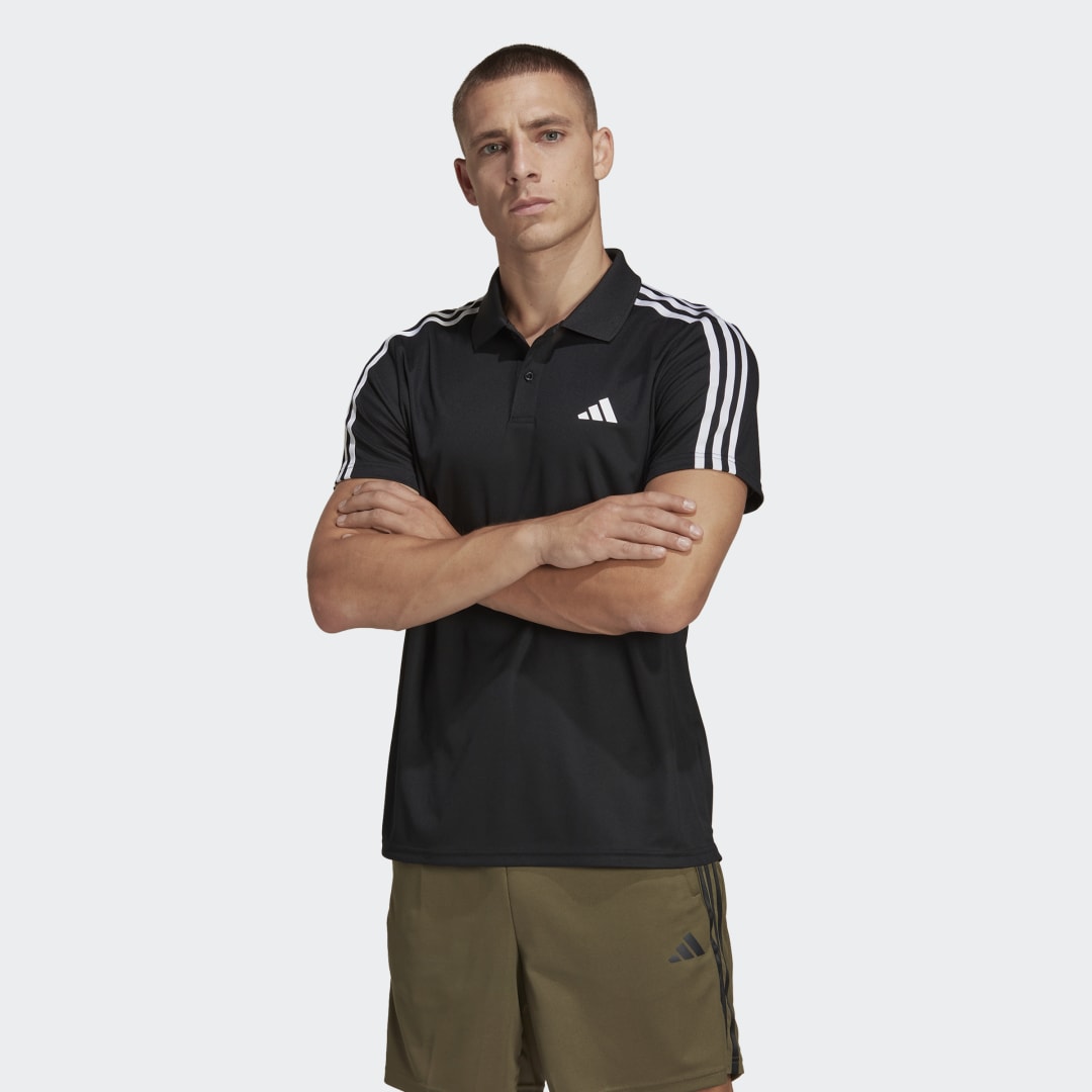 Poolopaita adidas Performance Essentials Piqué 3-Stripes Musta | IB8107, 1