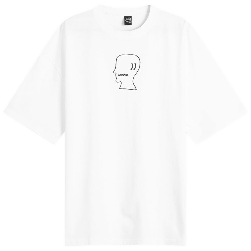 T-paita Brain Dead Brain Dead Logo Head T-Shirt, Size Large Valkoinen | BDF24T000045-WHT
