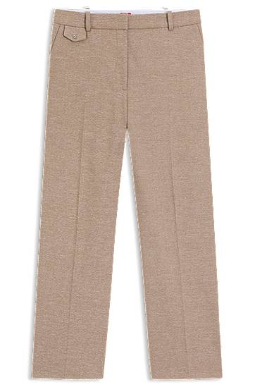 Housut BOSS Relaxed Fit Stretch Trousers Beige | 50542692