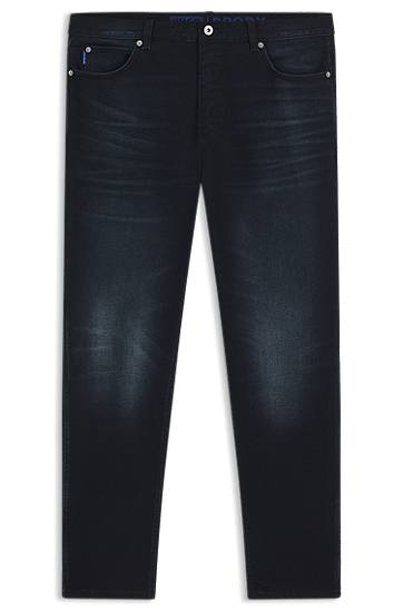 Jeans BOSS Tapered-Fit Stretch Denim Jeans Sininen | 50541586