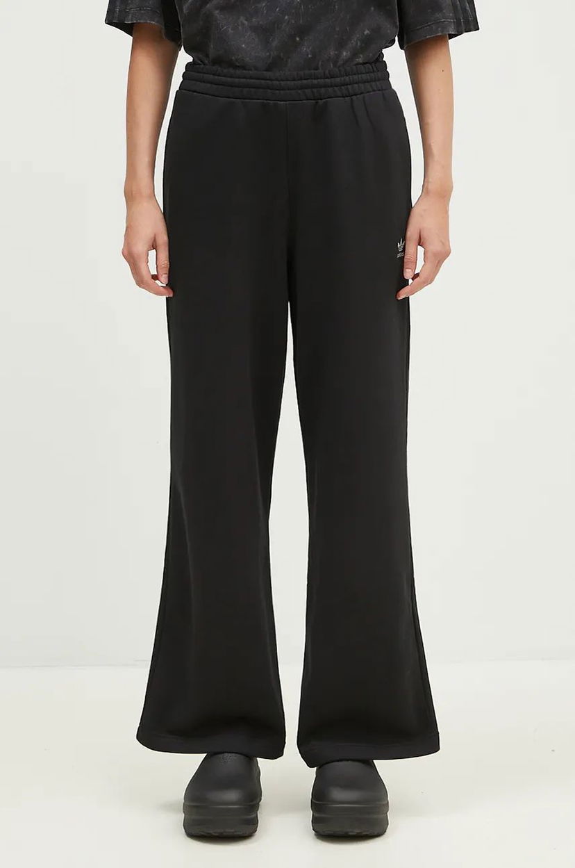 Verryttelyhousut adidas Originals Wideleg Fleece Pants Musta | JN3030