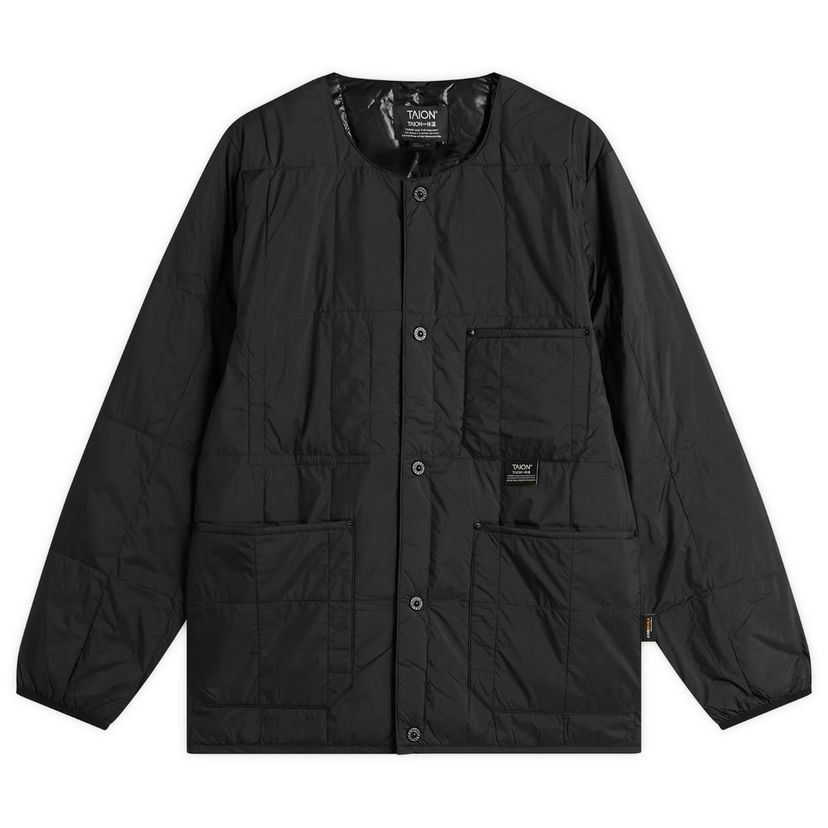 Puffer takki TAION Work Crew Neck Down Jacket Musta | TAION-104BWK-BLK
