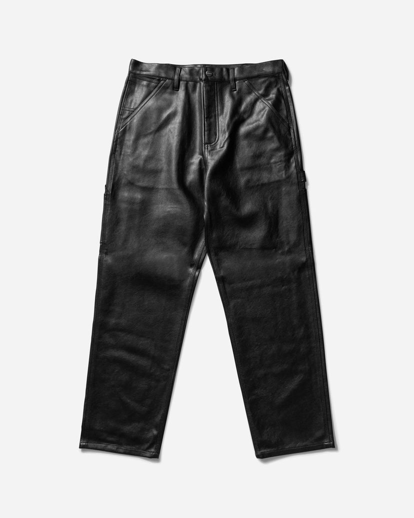 Cargo housut Carhartt WIP Single Knee Leather Pants Musta | I034446 89XX