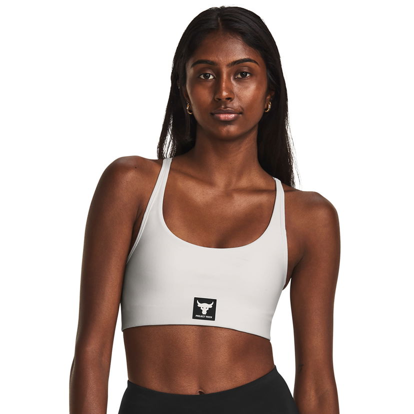 Rintaliivit Under Armour Project Rock All Train Bra White Clay Valkoinen | 1380181-114