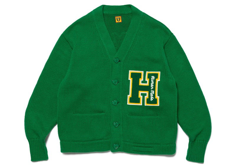 Villapaita Human Made Knit Cardigan Vihreä | HM25CS003