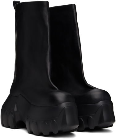Vaatteet Rick Owens Rick Owens Hollywood Flared Mega Tractor Boots Musta | RU01E5864 LOO, 3
