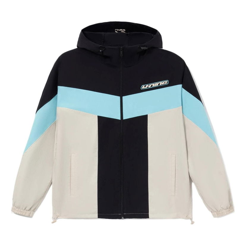 Tuulitakki Li-Ning Color Block Full Zip Hooded Jacket Musta | AFDS033-5