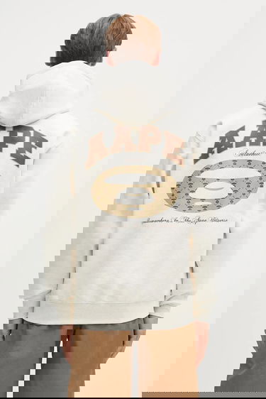 Huppari AAPE by A Bathing Ape AAPE Basic Hoodie with Print Valkoinen | AAPSWMB342XAN, 2