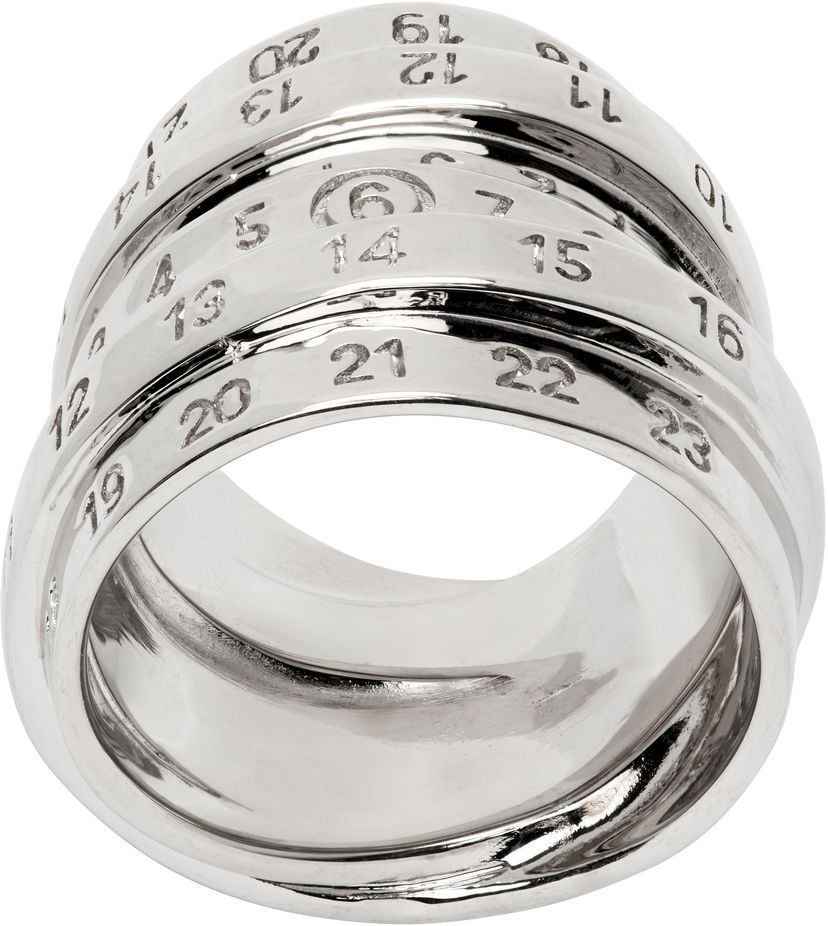 Sormus Maison Margiela MM6 Maison Margiela Silver-Tone Numeric Ring Metallinen | SM6UQ0102 P6627