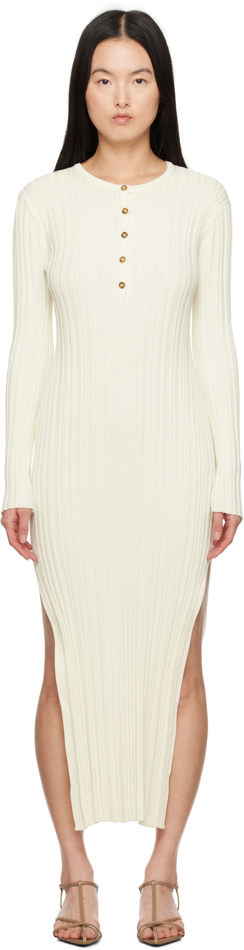 Mekko Loulou de Saison Loulou de Saison Eldara Maxi Dress Valkoinen | ELDARA