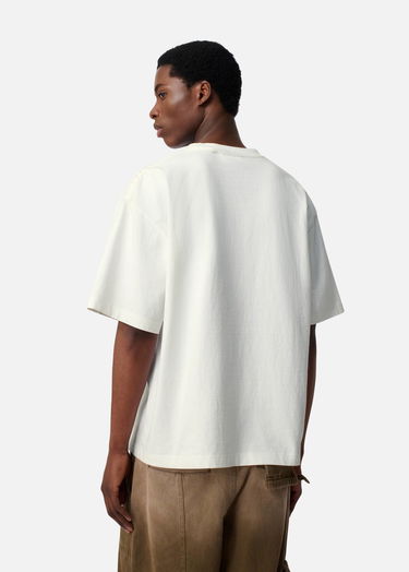 T-paita AXEL ARIGATO Men's Relaxed Fit T-Shirt with Drawstring Hem Valkoinen | A3443001, 3