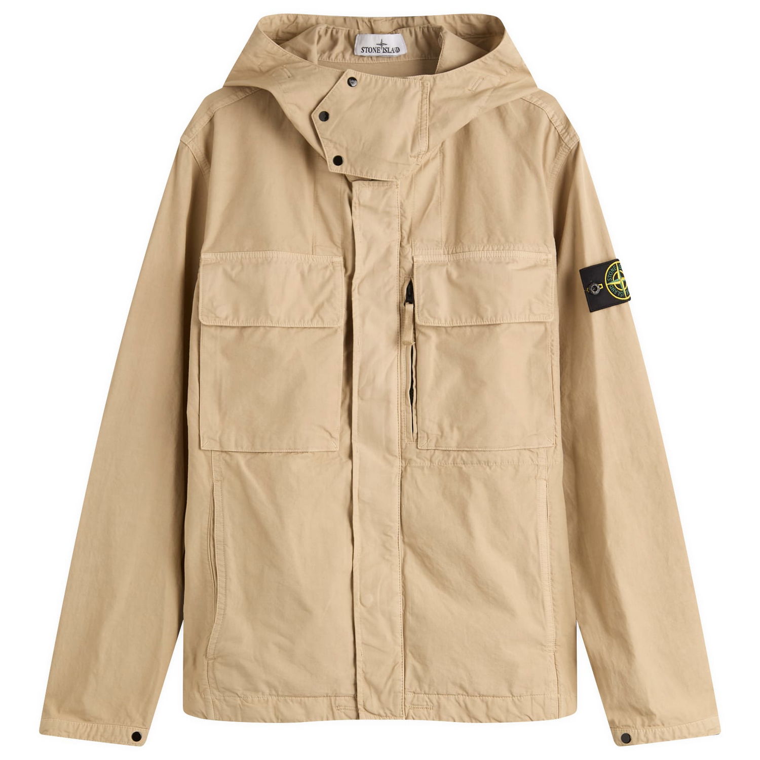 Takki Stone Island Stone Island Canvas Weave Hooded Jacket, Size Large Beige | K2S15Q100012-V009A, 0