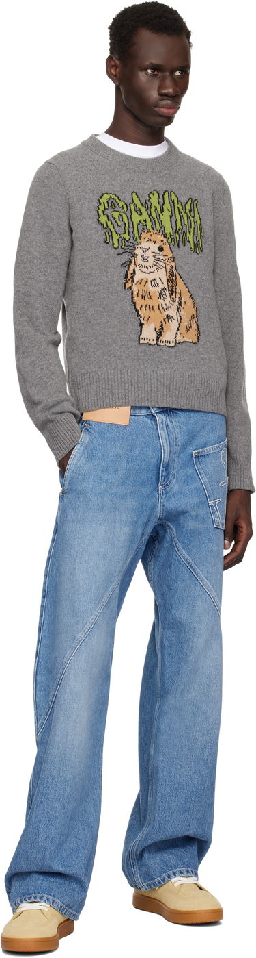 Villapaita GANNI Wool Vest Frost Gray Harmaa | K2308-523, 3