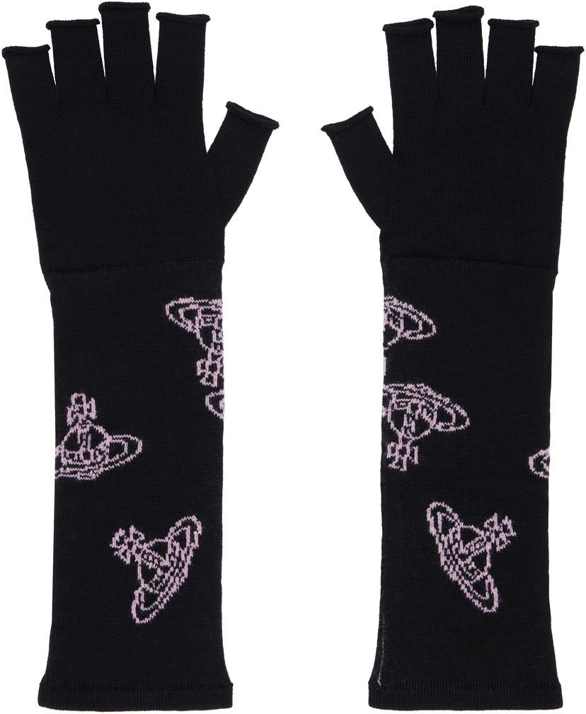 Käsineet Vivienne Westwood Fingerless Long Gloves Musta | 8202002S-K004F-